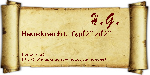 Hausknecht Győző névjegykártya